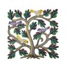 Arbre de vie carré couleur feuilles 20x20cm (fabriqué à la main en Haïti)