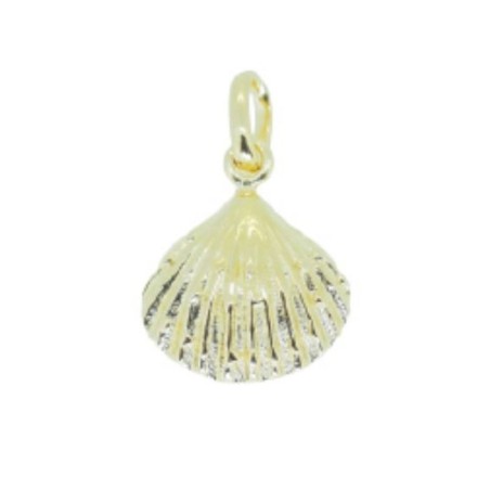 Pendentif  Coquille 20 mm en Plaqué Or