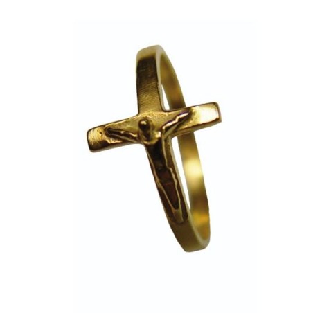 Ring met Christus Vergulde T: 58