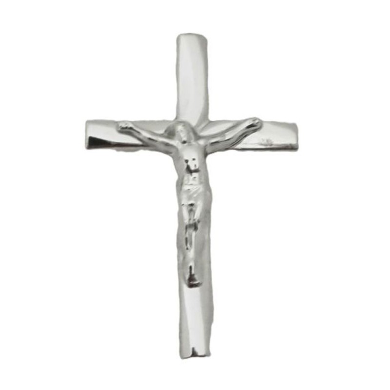 Pin's  croix en argent Rhodié