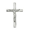 Pin's  croix en argent Rhodié