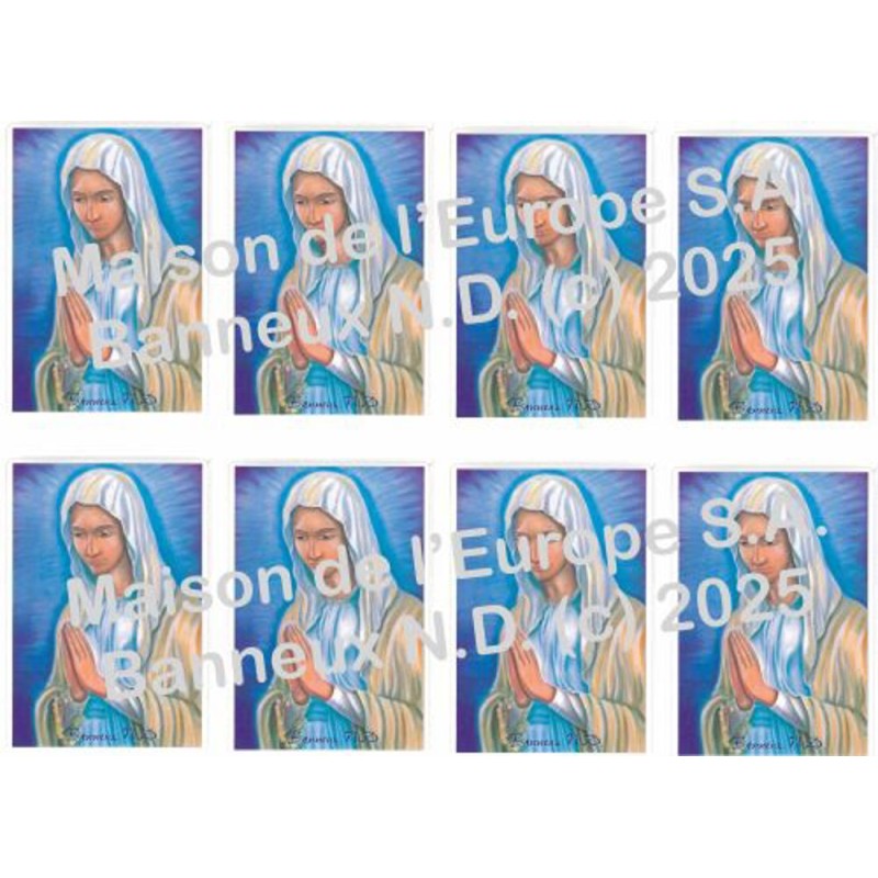 Banneux vierge priante  Stickers 8/A4 10x6.8 cm