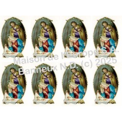 Kerst 1 Stickers 8/A4 10x6,8 cm