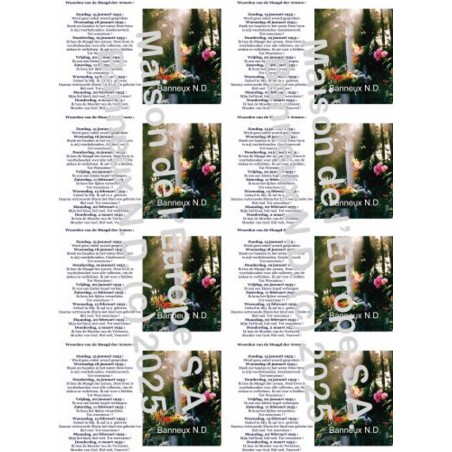 Banneux  message de la vierge NL Stickers 8/A4 10x6.8 cm