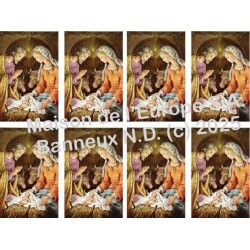 Kerst 3 Stickers 8/A4 10x6.8 cm
