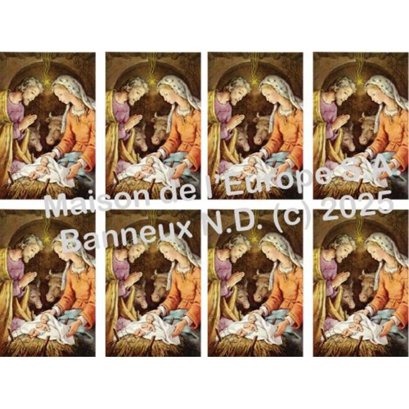 Kerst 3 Stickers 8/A4 10x6.8 cm