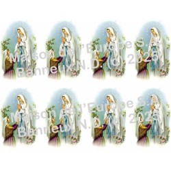 ND de Lourdes sans grotte  Stickers 8/A4 10x6.8 cm