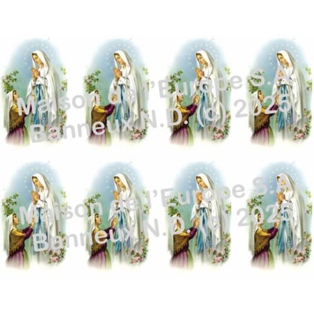 ND de Lourdes sans grotte  Stickers 8/A4 10x6.8 cm    