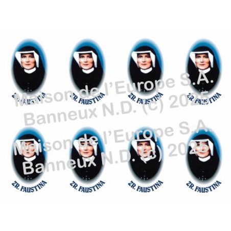 Sœur Faustine Stickers 8/A4 10x6.8 cm