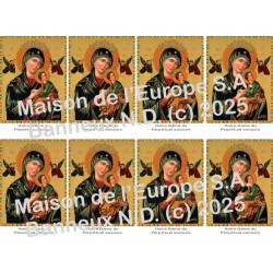 Eeuwige Hulp / ADB Tekst FR Stickers 8/A4 10x6,8 cm