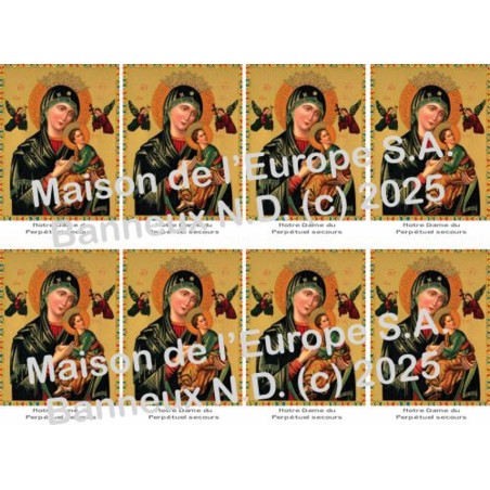 Perpétuel Secours / ADB Texte FR Stickers 8/A4 10x6.8 cm