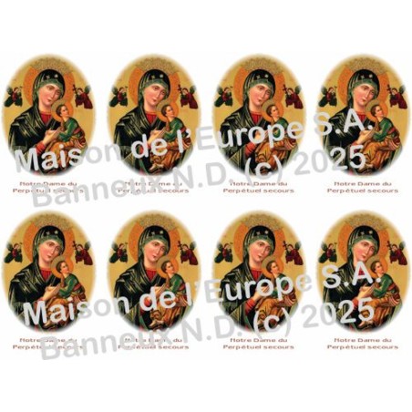 Perpetual Rescue / ADB ovale tekst FR Stickers 8/A4 10x6.8 cm