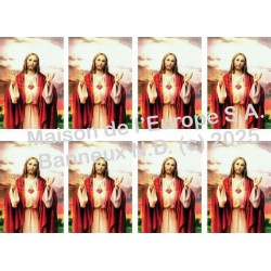 Heilige Hart van Jezus Stickers 8/A4 10x6.8 cm