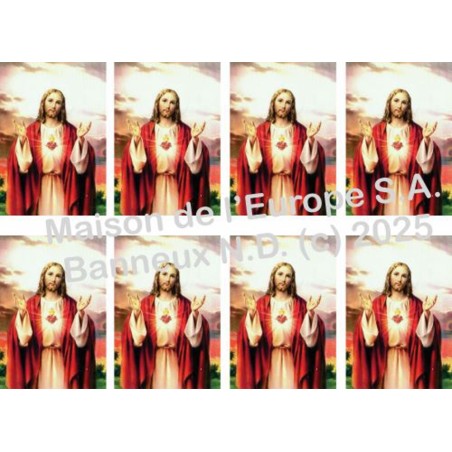 Sacré Cœur de Jésus Stickers 8/A4 10x6.8 cm