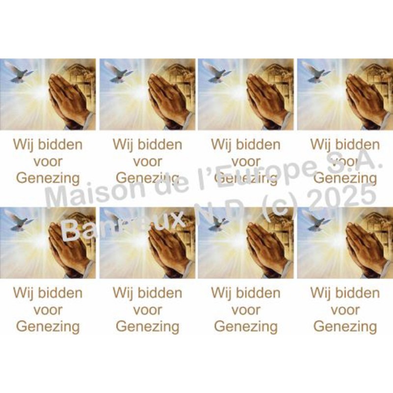 We bidden voor een genezing NL Stickers 8/A4 10x6.8 cm We bidden voor een genezing NL Stickers 8/A4 10x6.8 cm