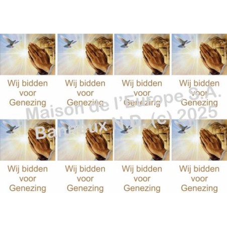 Nous prions pour une guérison NL Stickers 8/A4 10x6.8 cm