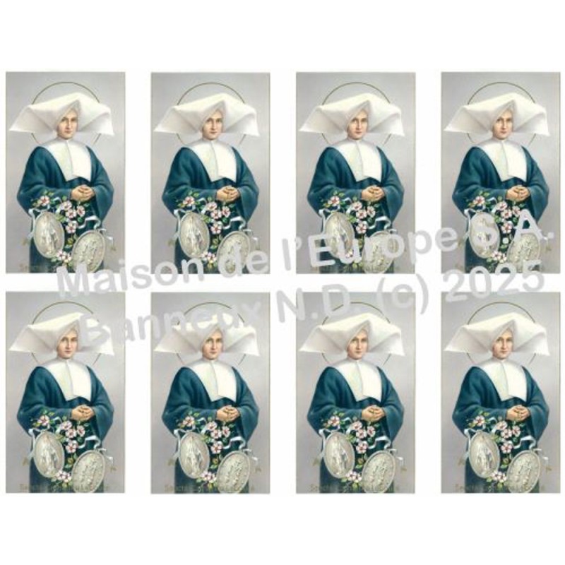 Sainte Catherine Laboure Stickers 8/A4 10x6.8 cm