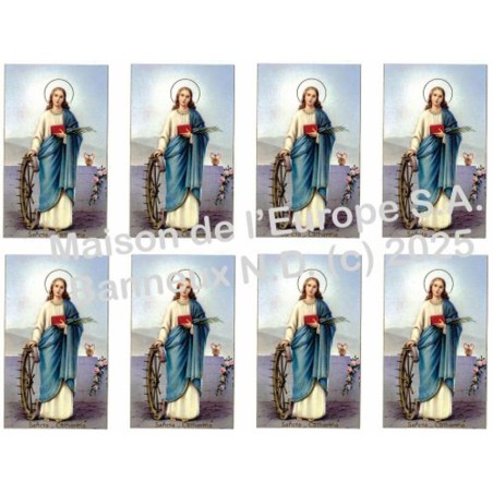 St. Catherine + wiel Stickers 8/A4 10x6.8 cm