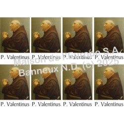 Vader Valentinus bidt Sticker 8/A4 10x6.8 cm
