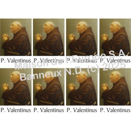 Vader Valentinus bidt Sticker 8/A4 10x6.8 cm
