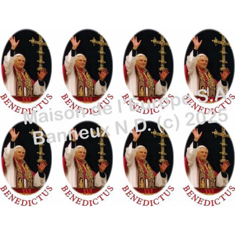 Paus Benedictus XVI Stickers 8/A4 10x6.8 cm Paus Benedictus XVI Stickers 8/A4 10x6.8 cm