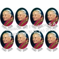 Paus Johannes Paulus II Stickers 8/A4 10x6,8 cm