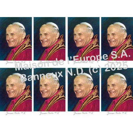 Papa John Paul II Stickers 8 / A4 10x6,8 cm    