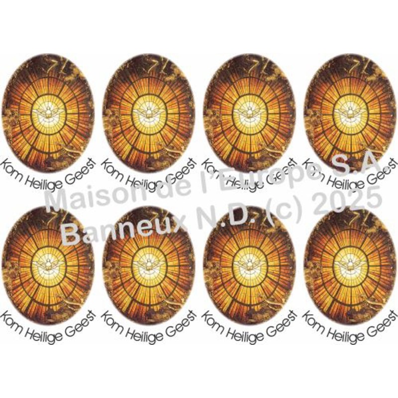 Saint Esprit/Texte NL Stickers 8/A4 10x6.8 cm