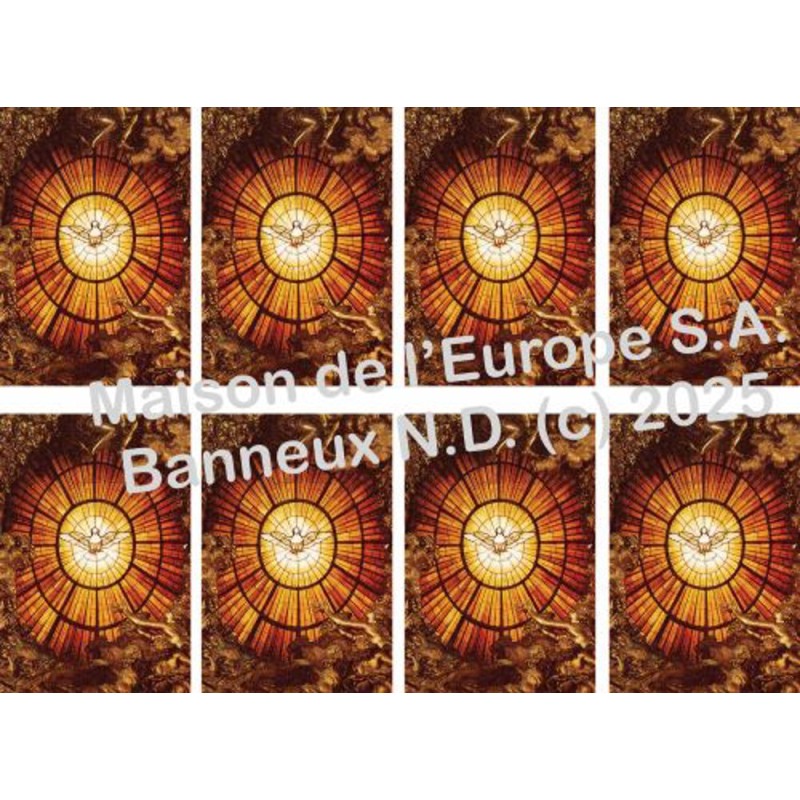 Colombe Saint Esprit Stickers 8/A4 10x6.8 cm