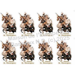 Saint Georges Stickers 8 / A4 10x6,8 cm    