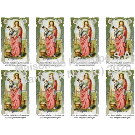 Sainte Agathe (maladies pulmonaires)  Stickers 8/A4 10x6.8 cm    