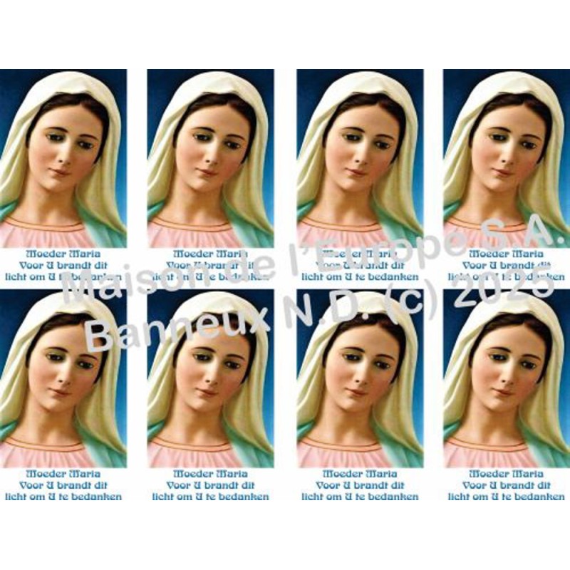 Maagd Maria / Tekst NL Stickers 8 / A4 10x6,8 cm    