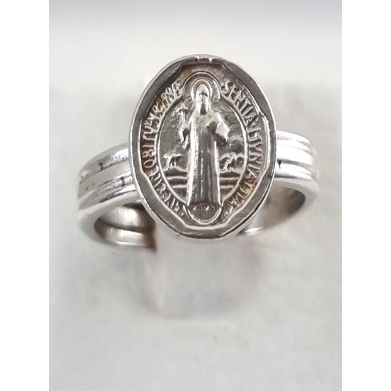 Bague argent St Benoit