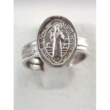 Bague argent St Benoit