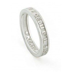 S925 zilveren ring "GESU E' IL SIGNORE" 