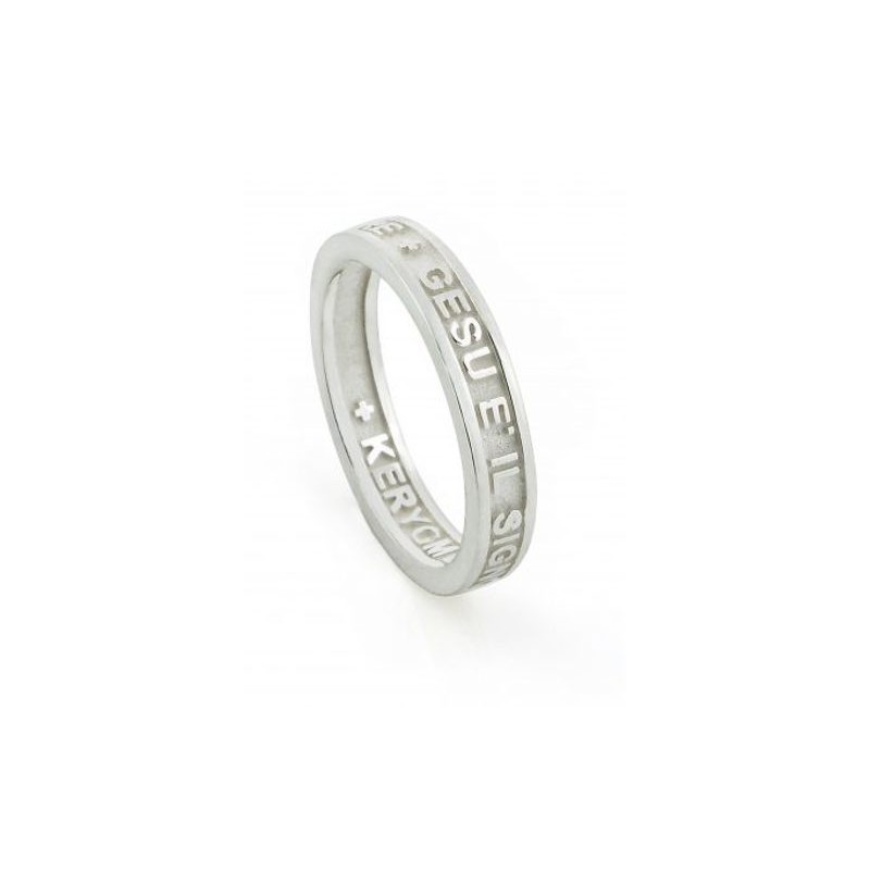 S925 zilveren ring "GESU E' IL SIGNORE" 