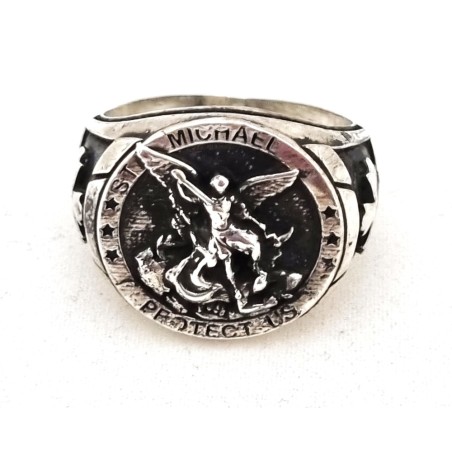 Bague St Michel en argent RH S925 Différentes tailles
