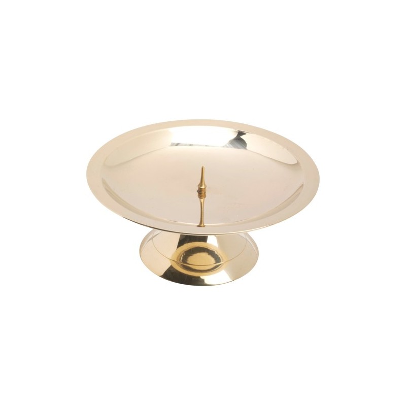 Bougeoir cuivre poli diamètre 13.5CM