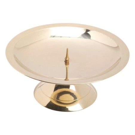 Gepolijst koperen kandelaar diameter 13,5CM