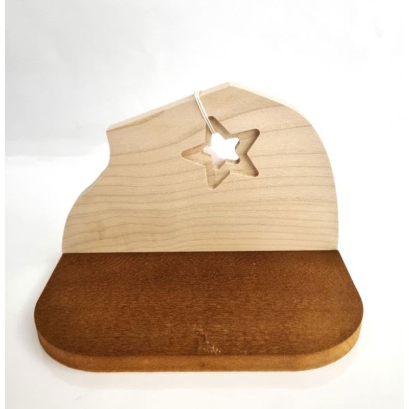 Cabane en bois érable bicolore 18x11x11 cm