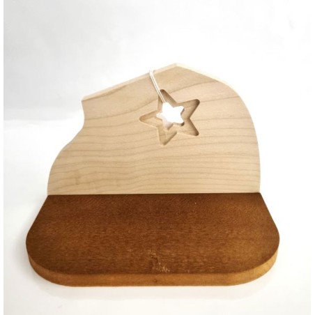 Cabane en bois érable bicolore 18x11x11 cm