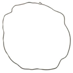 Chaine Alpacca argentée gourmette 60CM