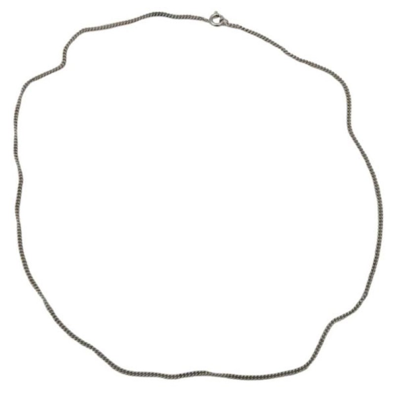 Chaine Alpacca argentée gourmette 60CM