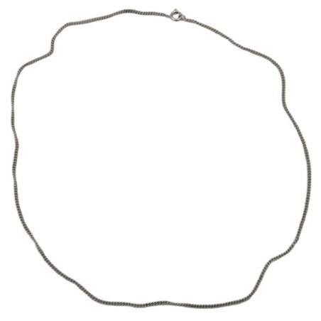 Chaine Alpacca argentée gourmette 60CM