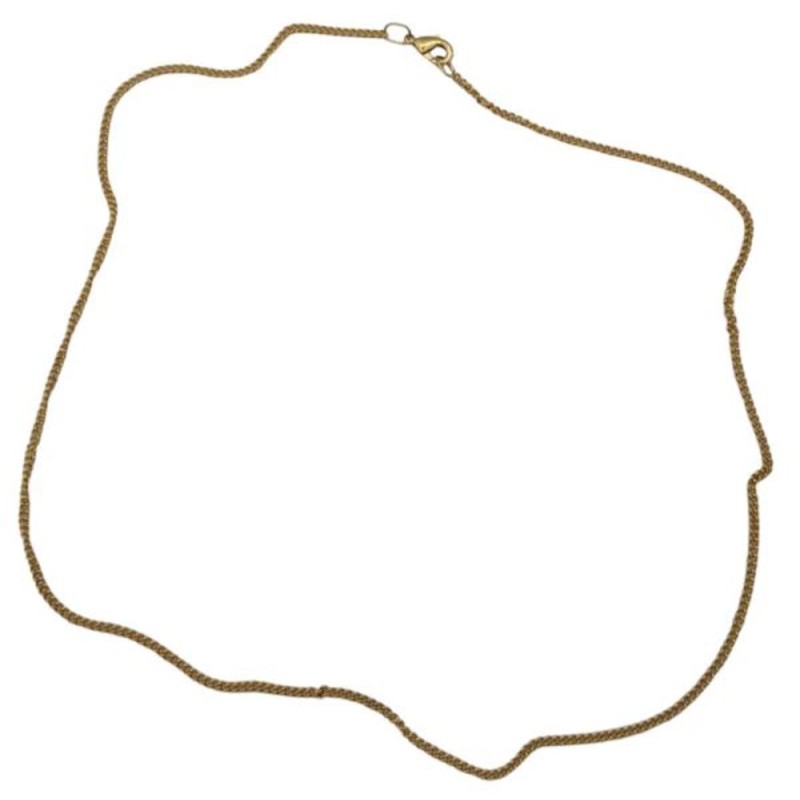 Chaine Alpacca dorée gourmette  60CM