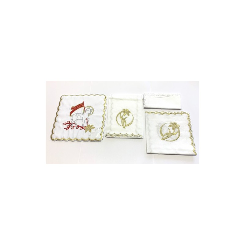 Set de communion Palka/Nappe/Serviette Agneau Pascal