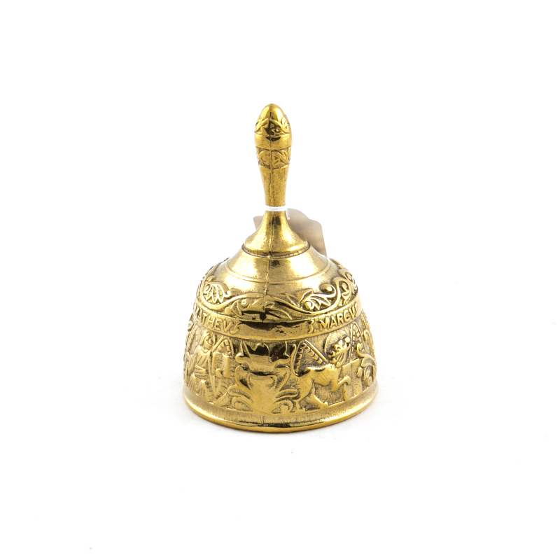 Gouden evangelistenbel. 12,5 cm