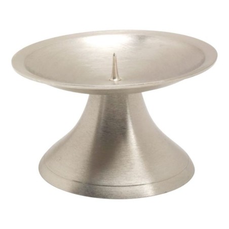 Kaarshouder van messing en afwerking van geborsteld nikkel D: 6,5/5 cm