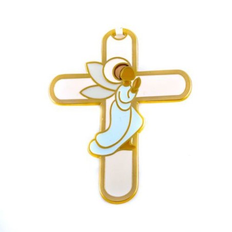 Croix de baptême bleue 13CM