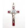 Croix de Saint Benoît en métal avec couche d'émail. 8/4 cm. disponible en différentes couleurs